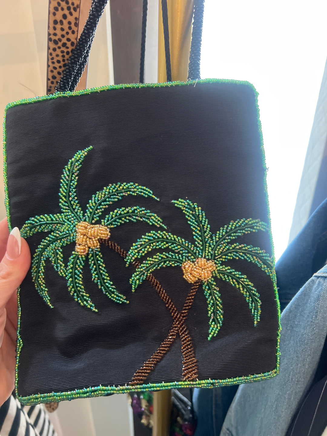 Beaded Palm Bag