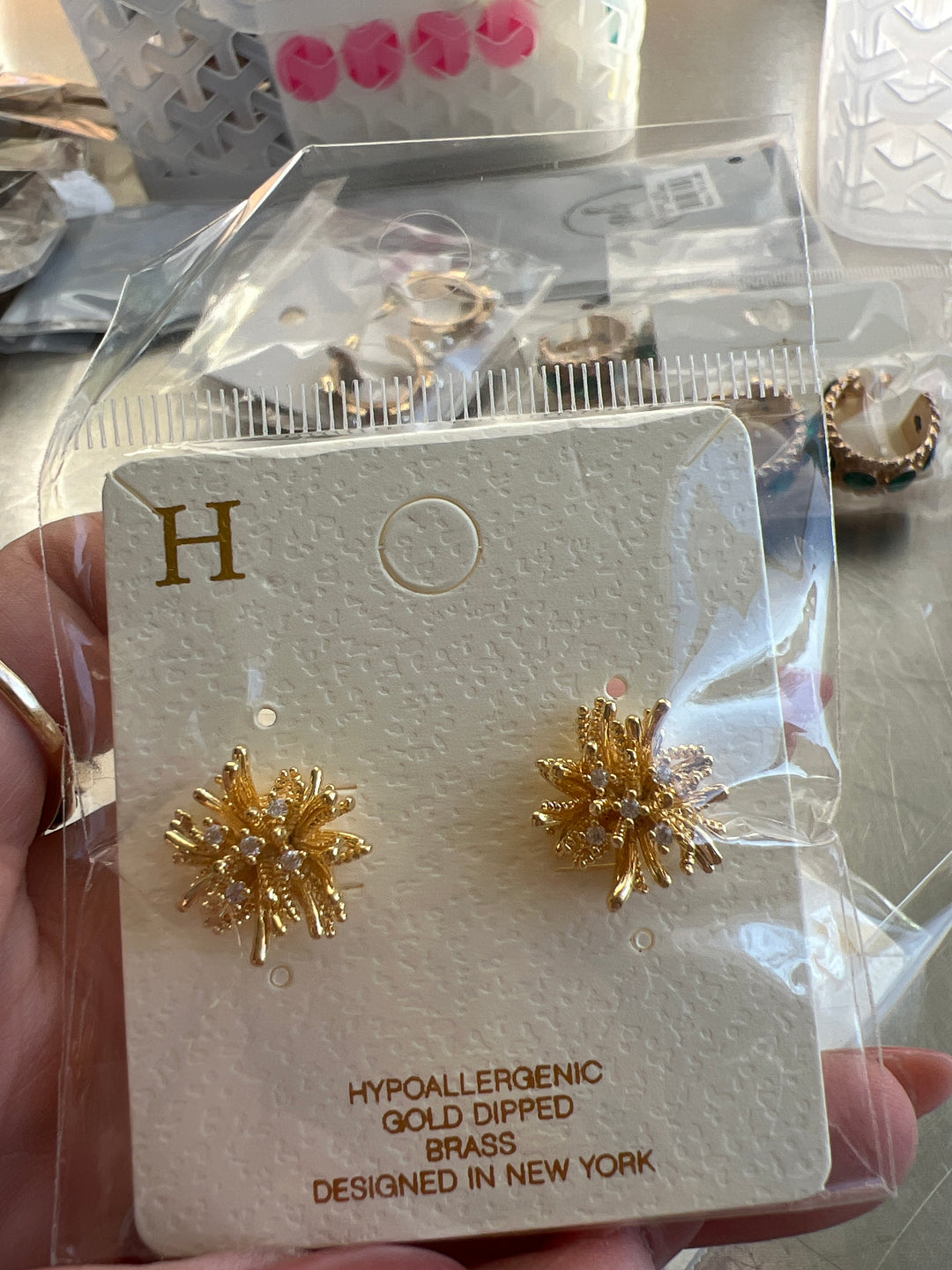Firework gold studs