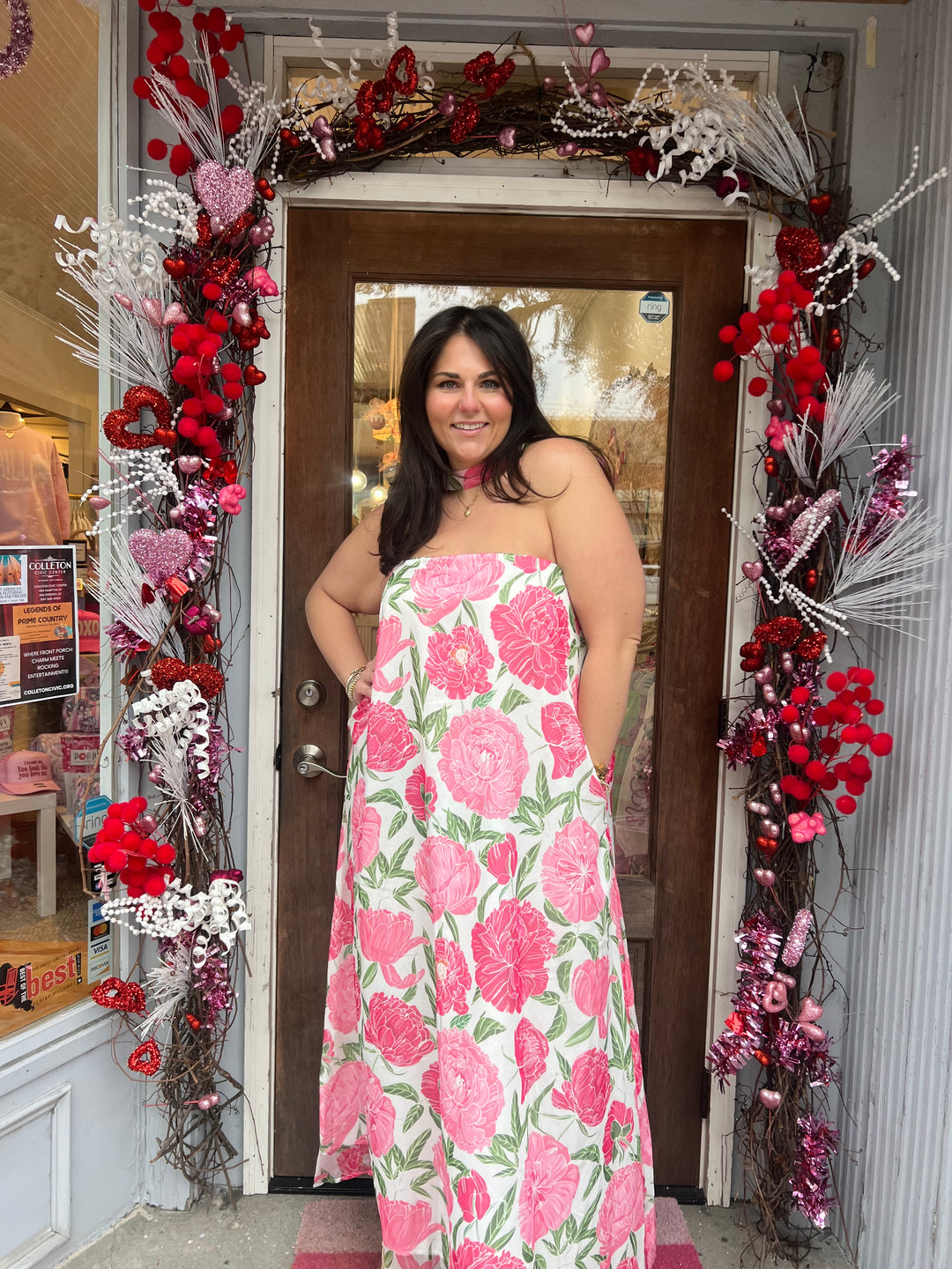 V-Day Neck Scarf Dress