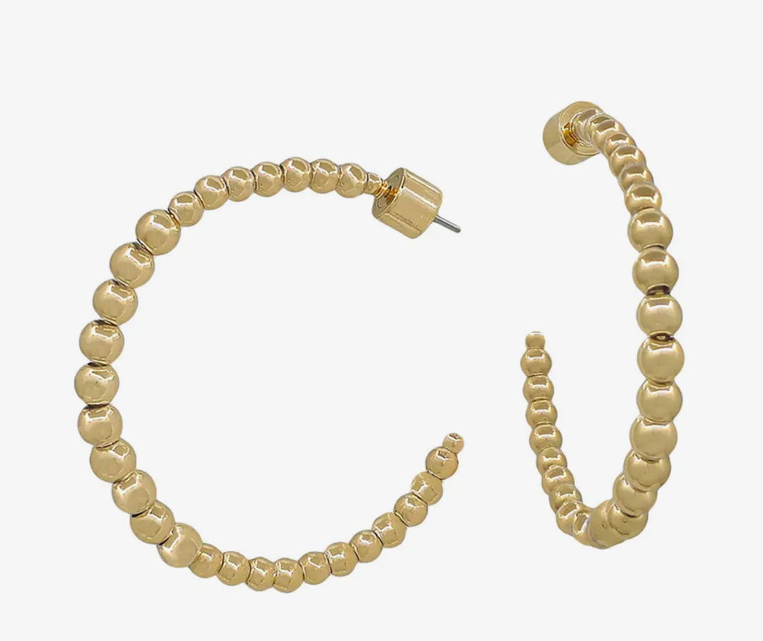 1.5 Gold Bead Hoop