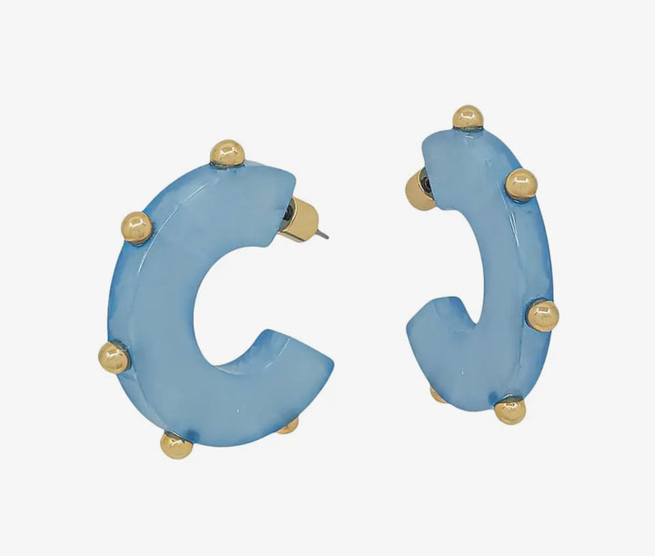 Acrylic stud hoop