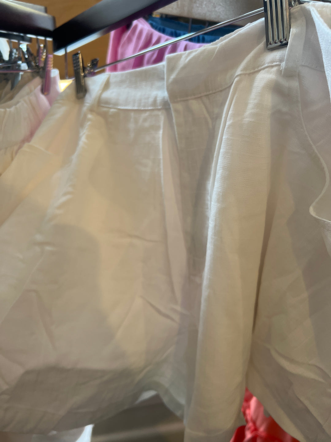 White Linen Shorts