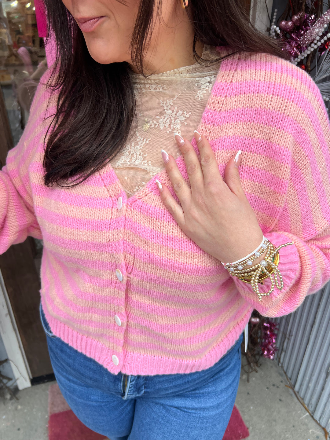 V-Day Sheer Lace Top