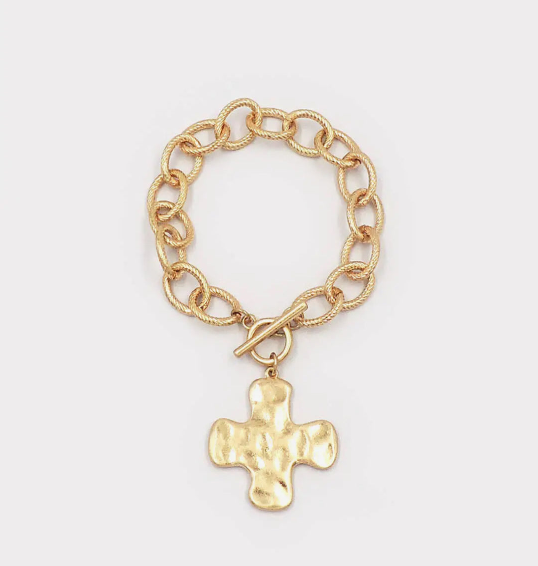 LARGER Cross Charm Bracelet