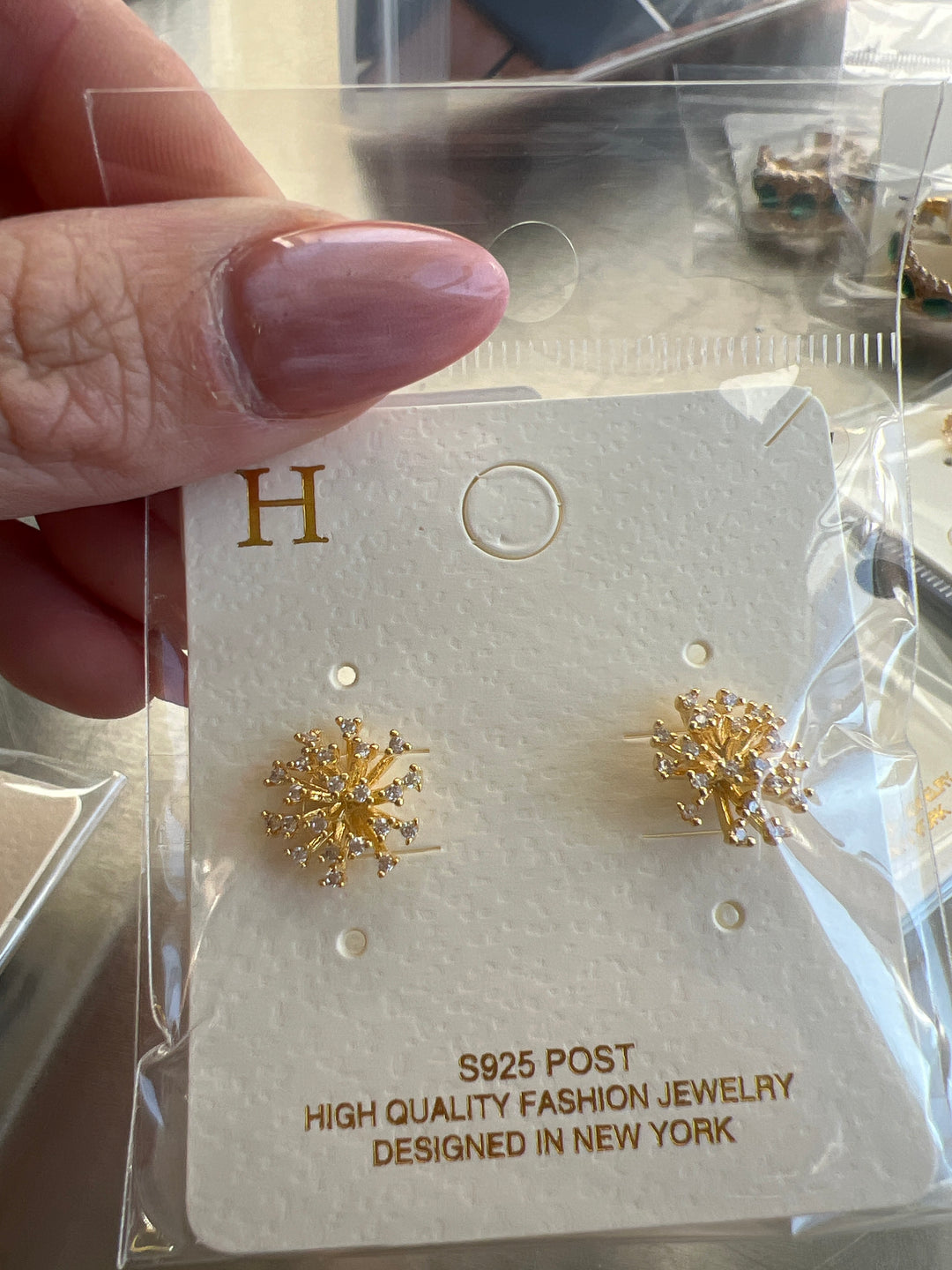 Boujee snowflake studs
