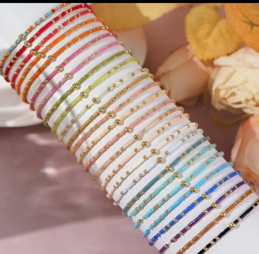 Boho Cylinder Bead Bracelets