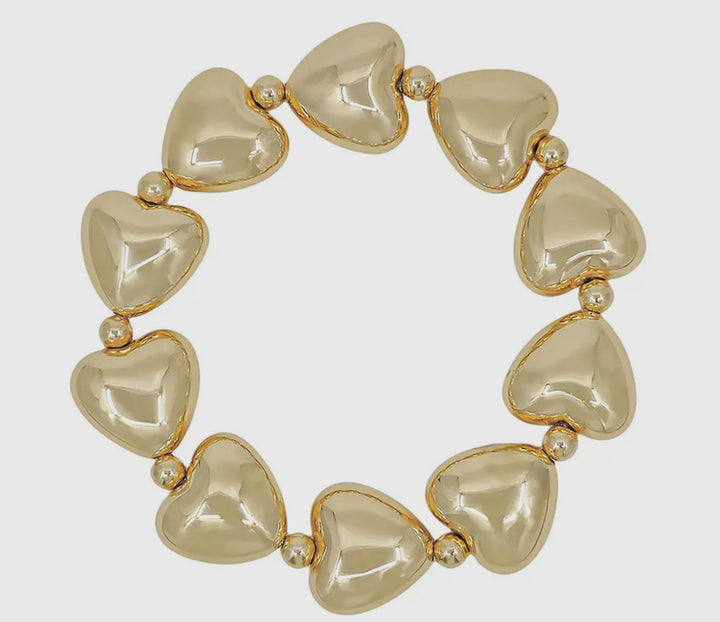 Puffy Heart Bracelet (water resistant)