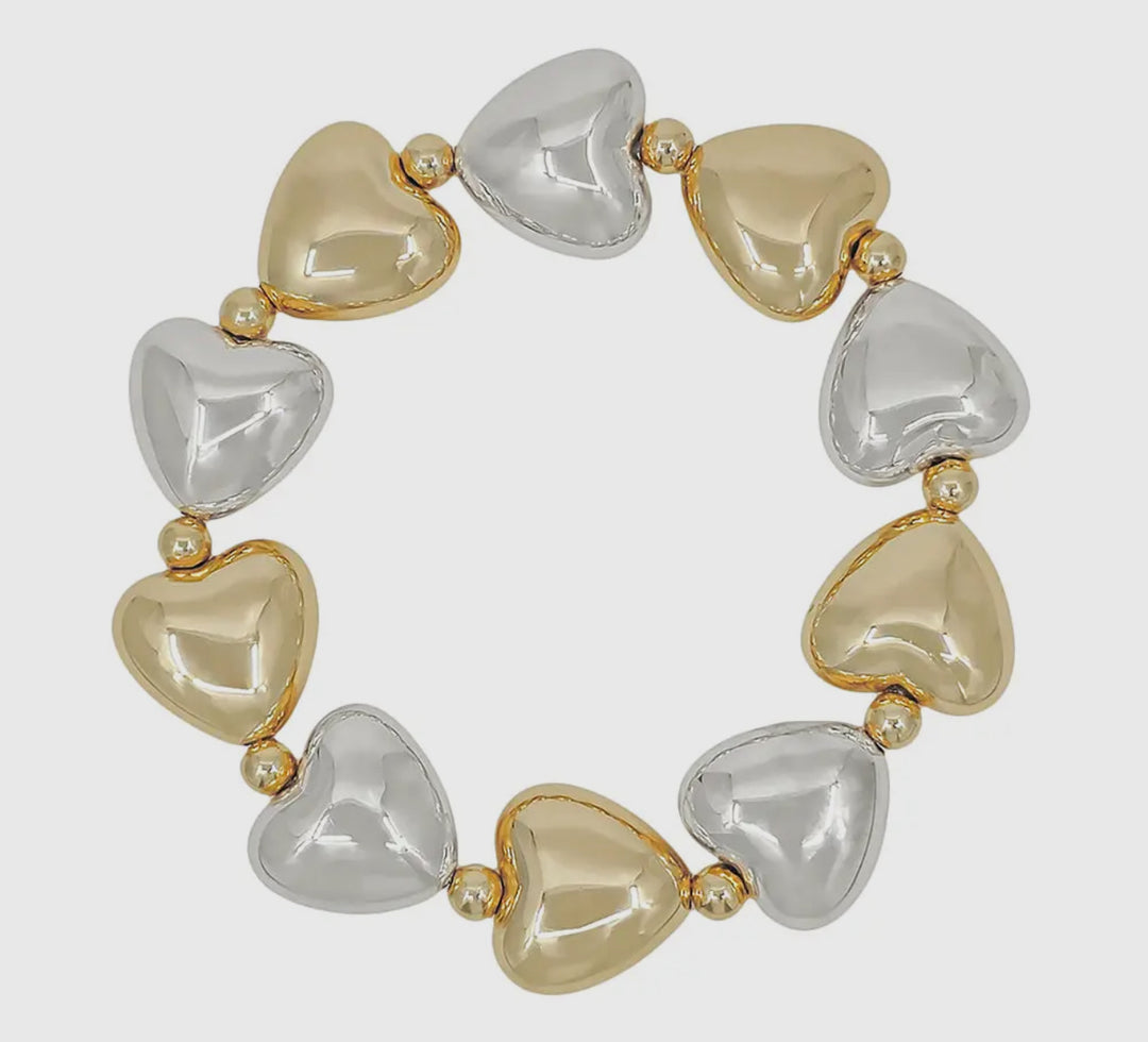 Puffy Heart Bracelet (water resistant)