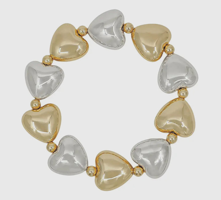Puffy Heart Bracelet (water resistant)