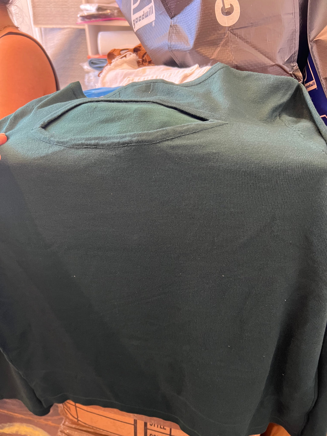 Green Cut-out Sweater