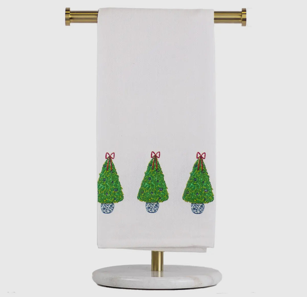 Christmas Topiary Hand Towel
