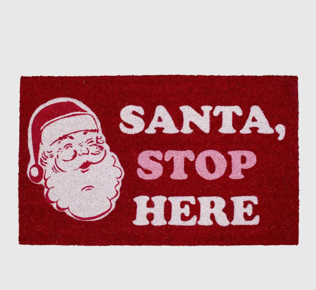 Santa Stop Here Rug