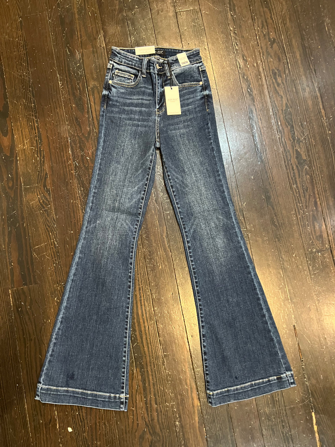 Dark Wash Flare with trim