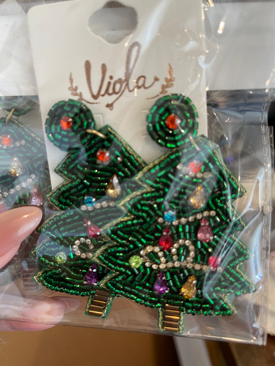 Emerald Green Beaded Trees