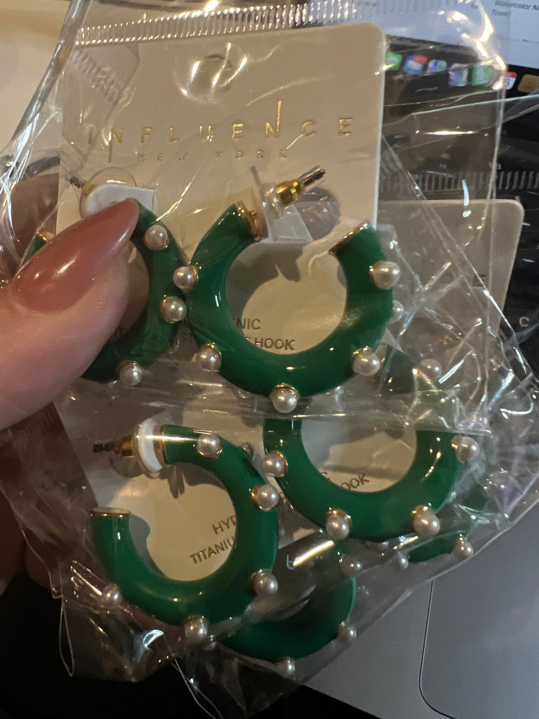 Cutey Patootie Pearl Hoops