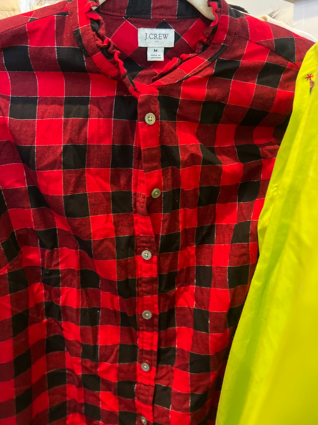 J.Crew Plaid Top (M)