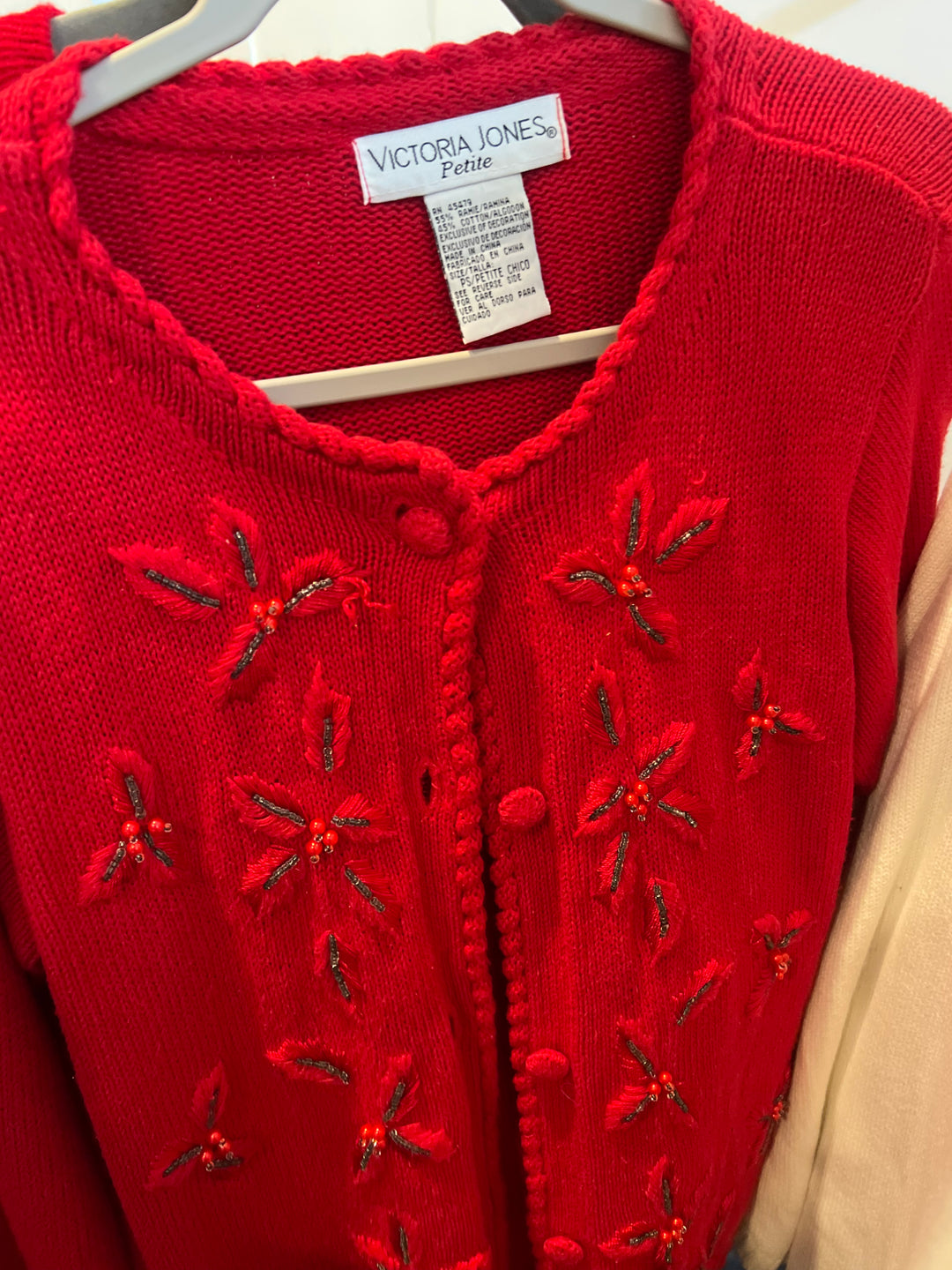 Floral Red Christmas Sweater