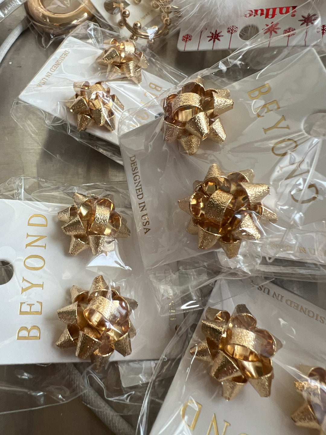 Gold Present Studs