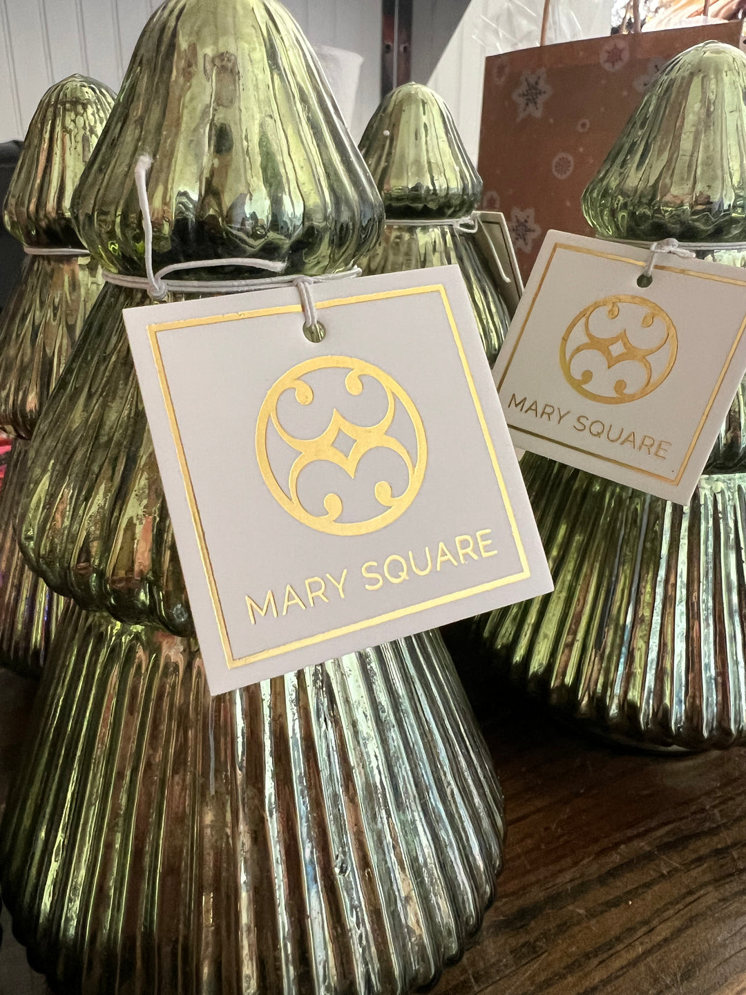 Mary Square Christmas Tree candles