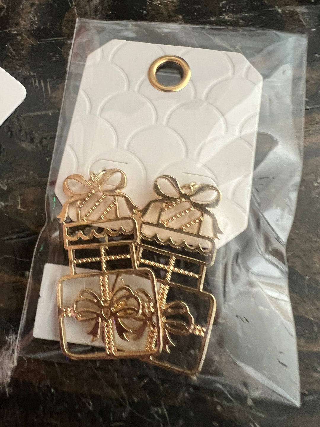 Gold Present Dangles