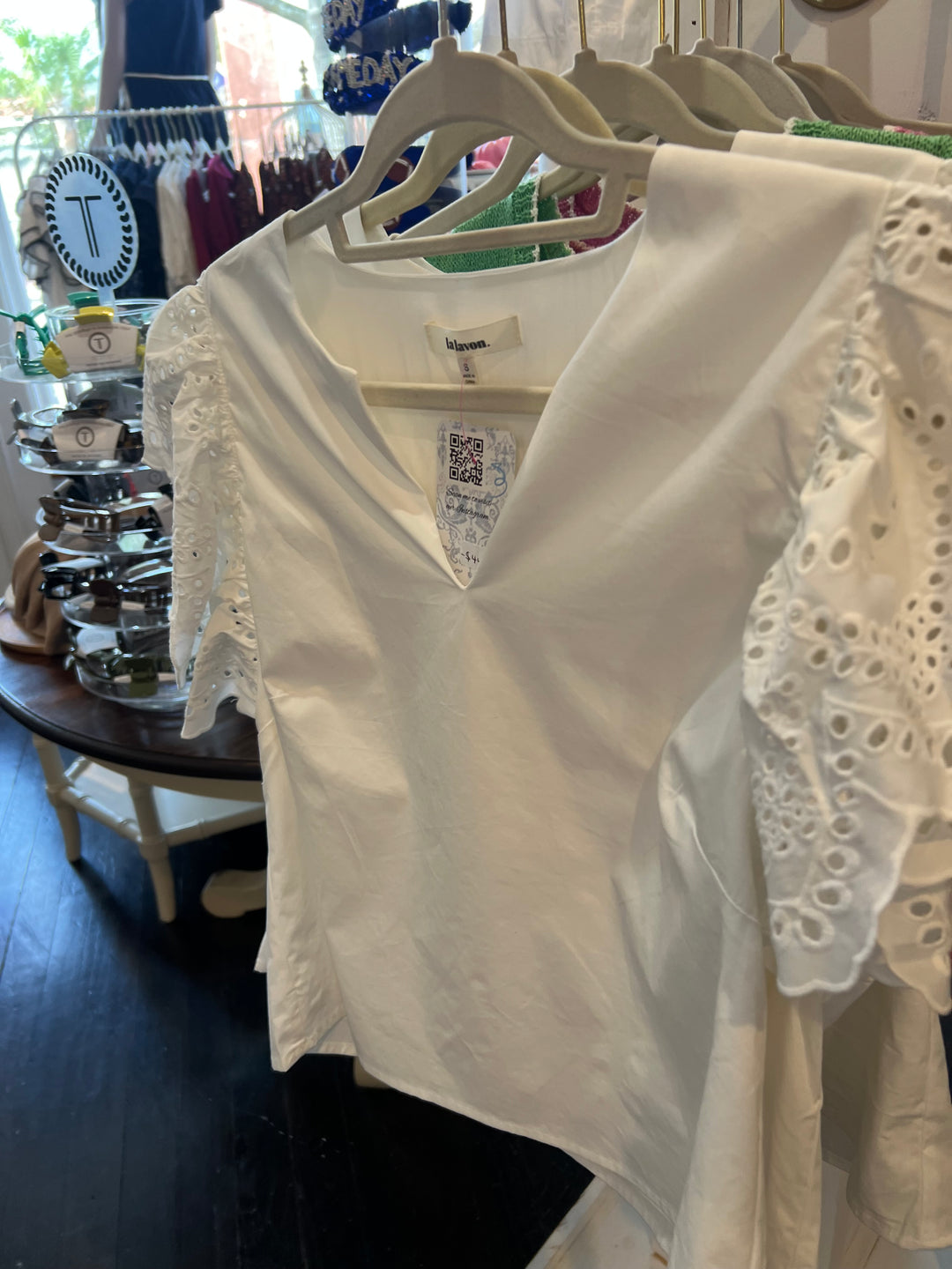 White Frill Top