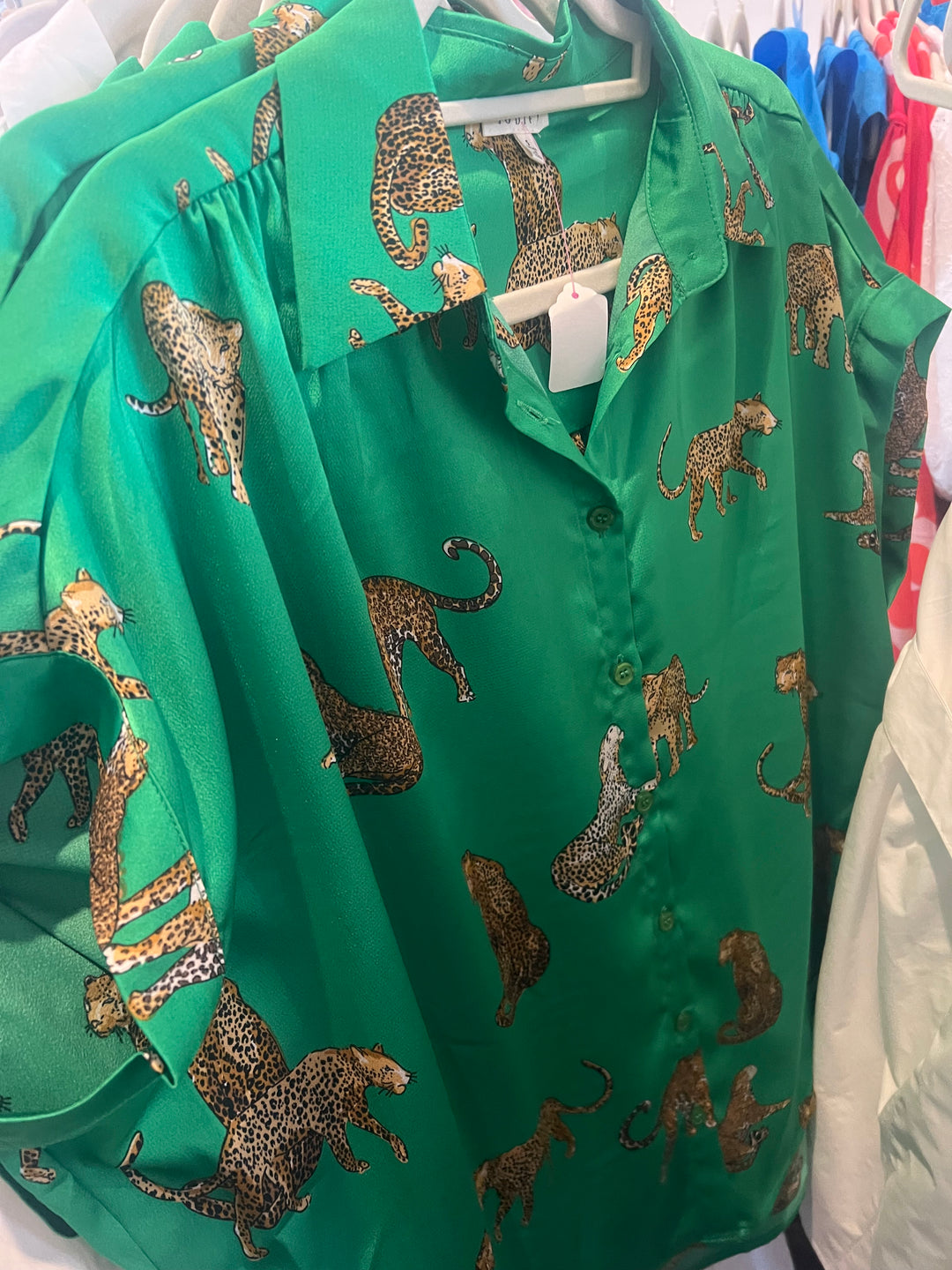 Cheetah Button Down