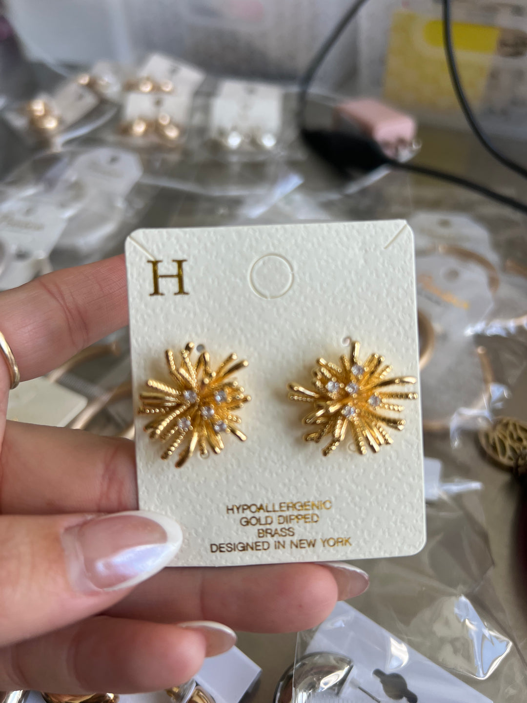 Gold Starburst Stud