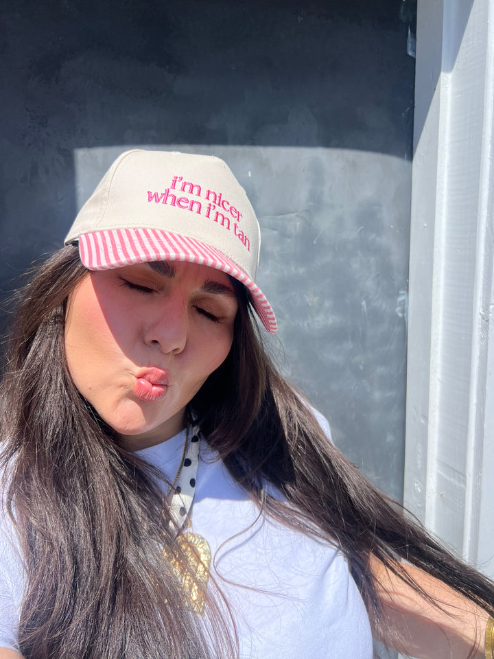 Striped Summer Trucker Hat