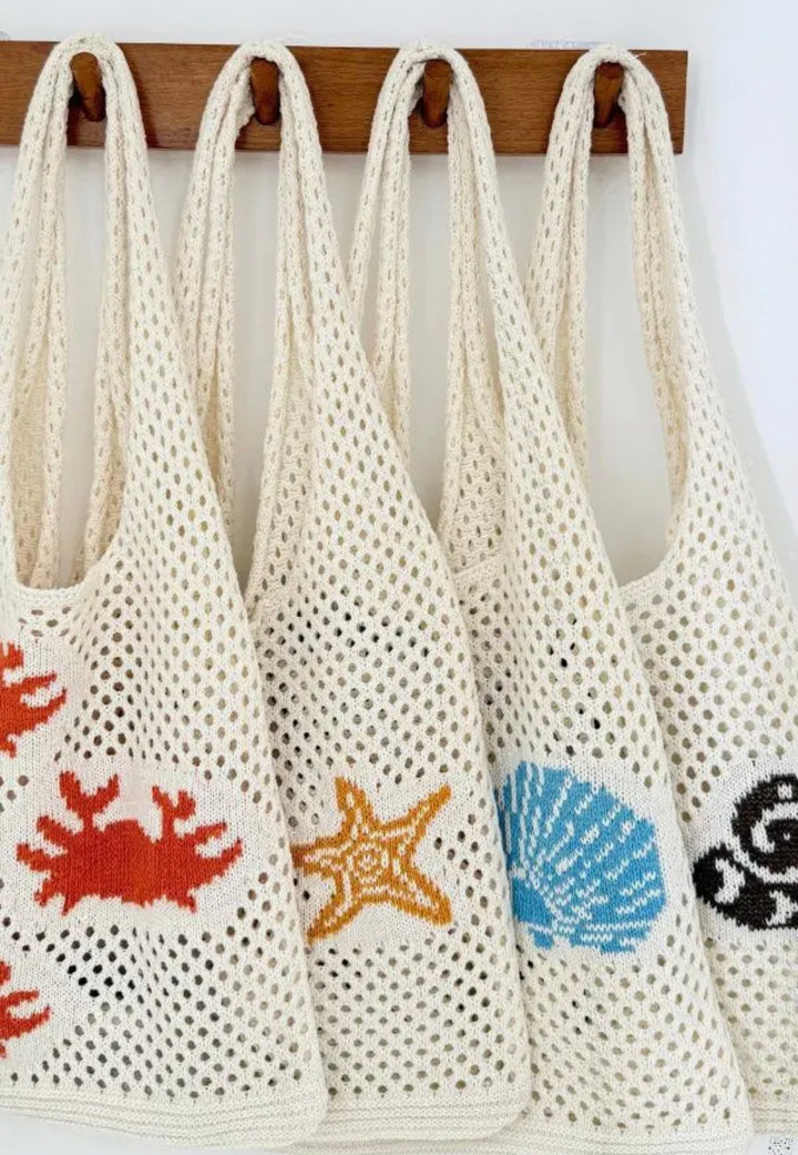Ocean Theme Crochet Tote