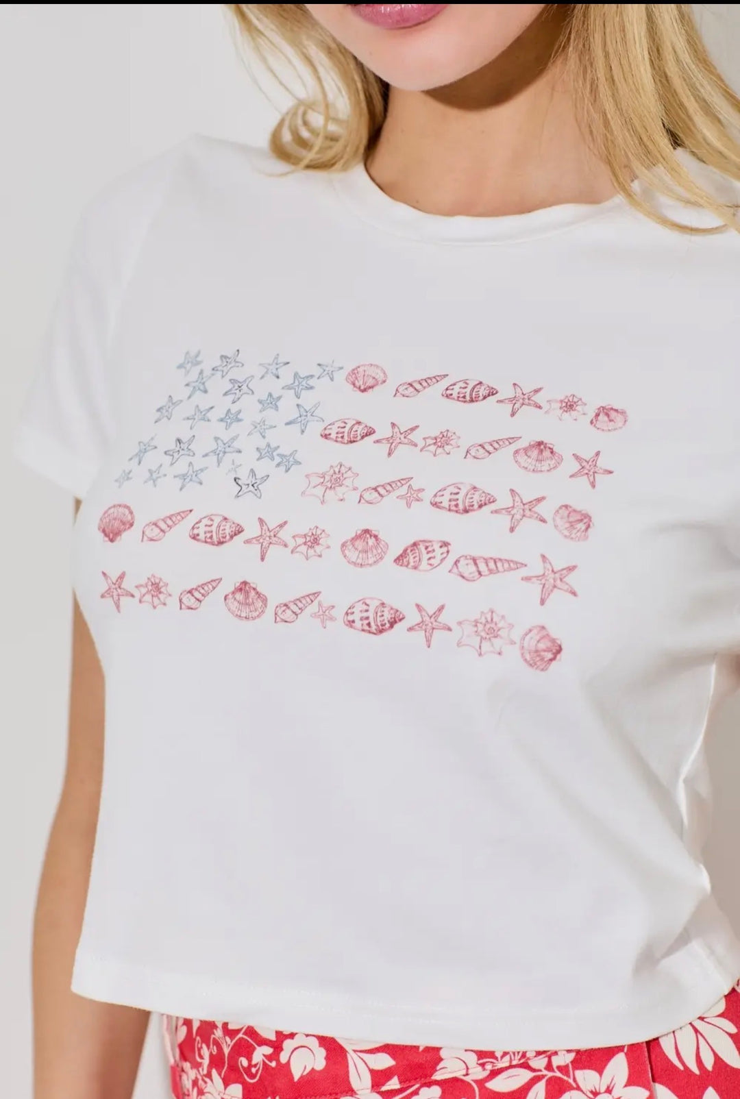 Seashell USA Flag Tee