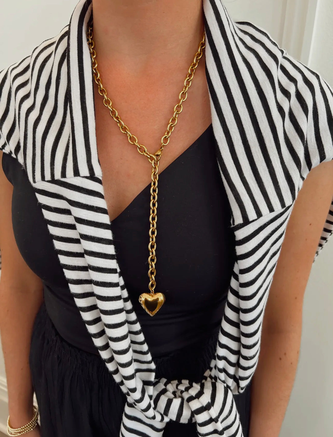 Gold Heart XL Chain Necklace