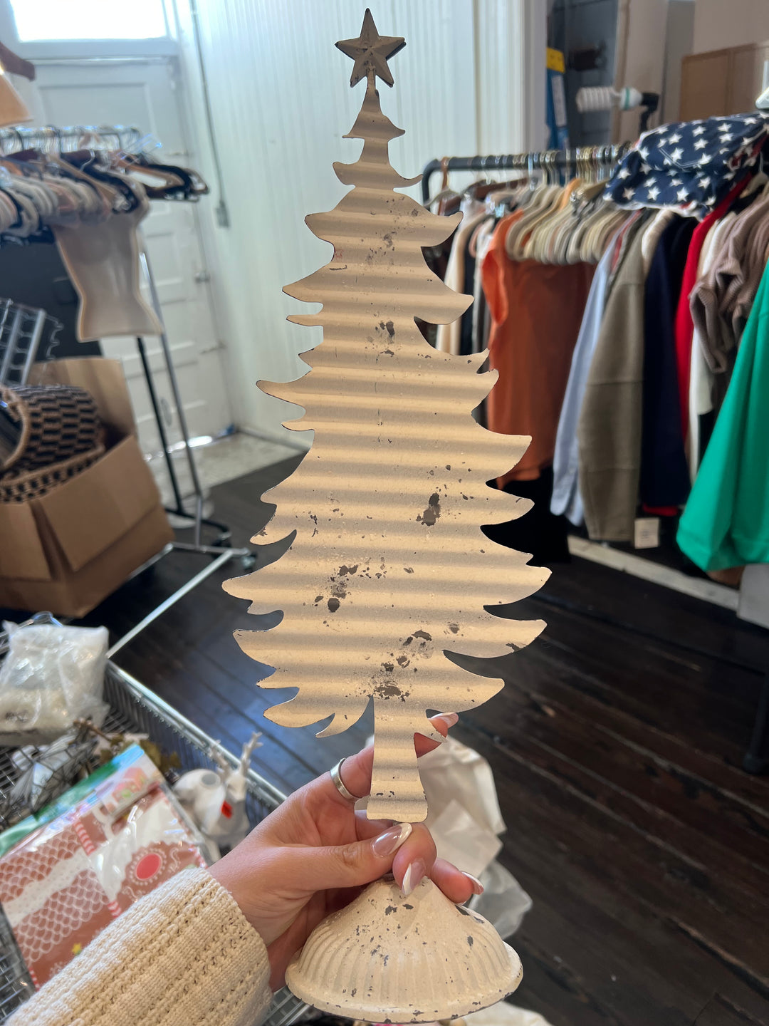 Large White Metal Tree