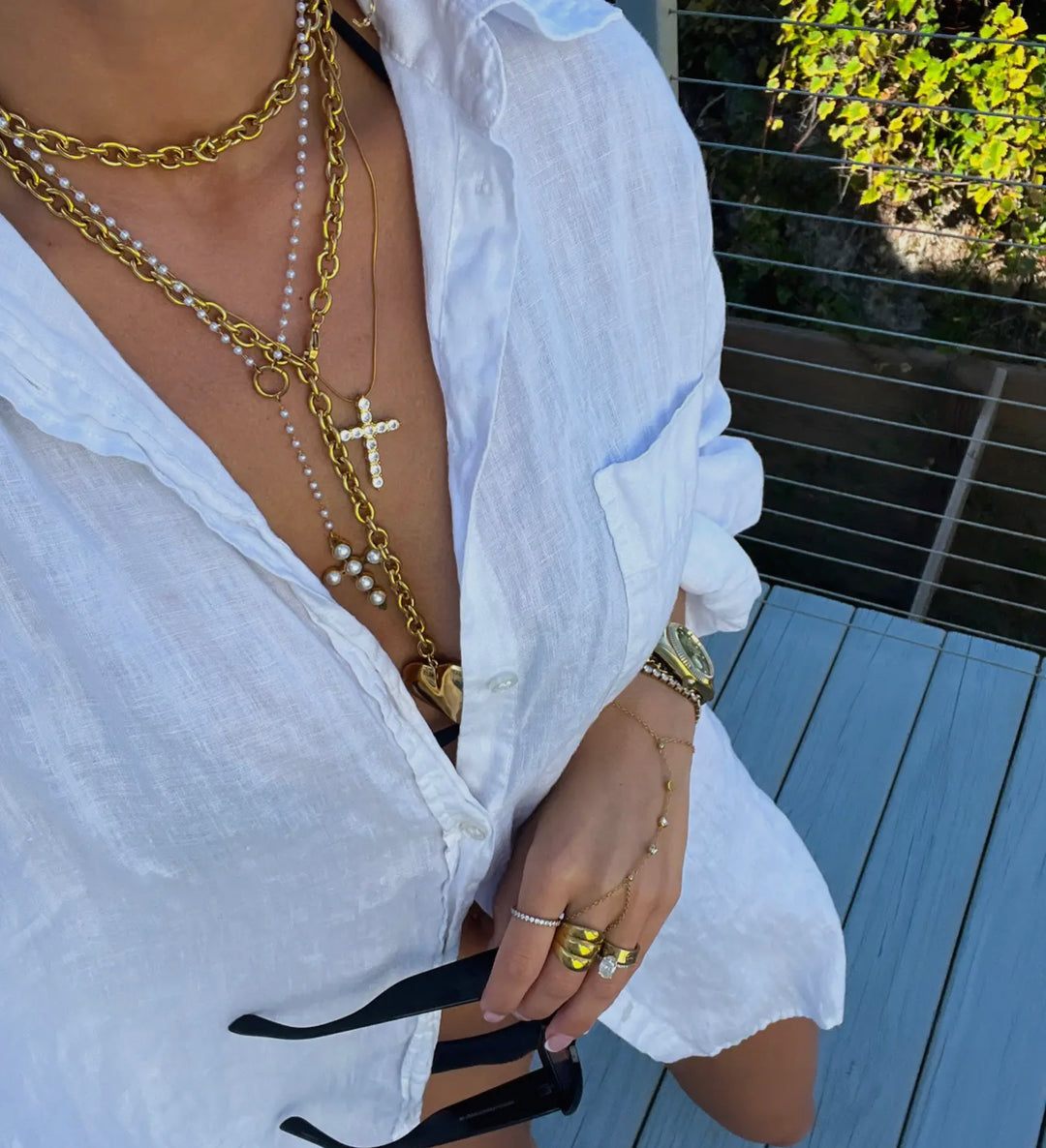 XL Diamond Cross Necklace