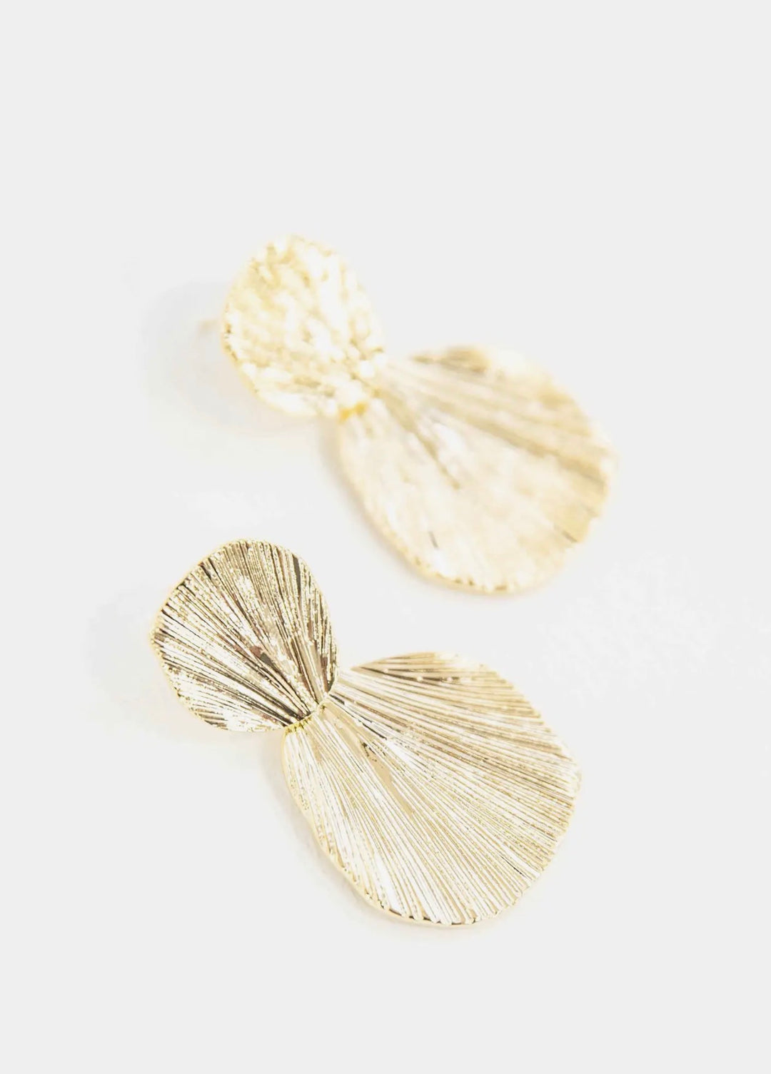 Gold Shell Drop Earrings