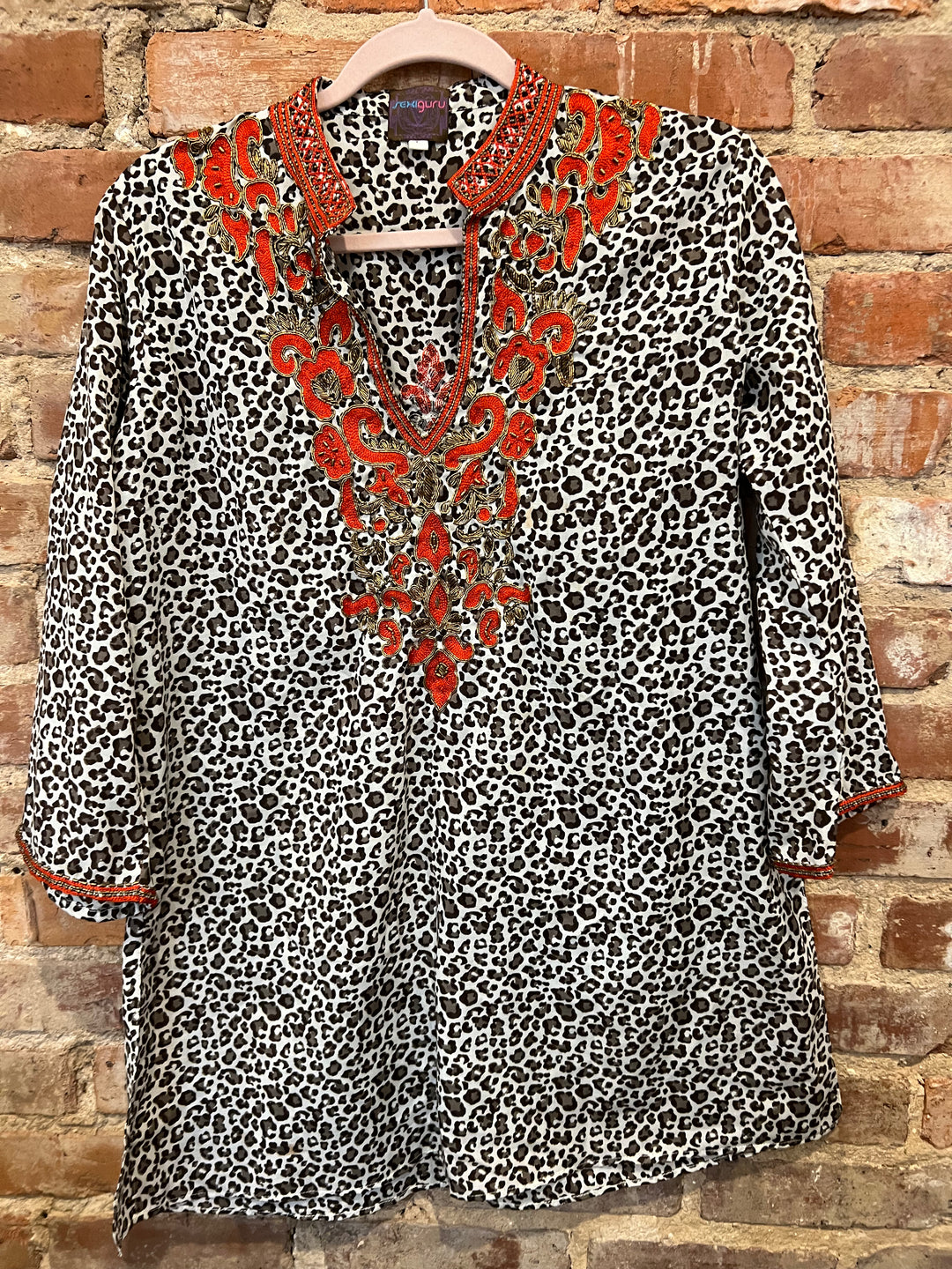 Cheetah Beaded Cover -UP (L)