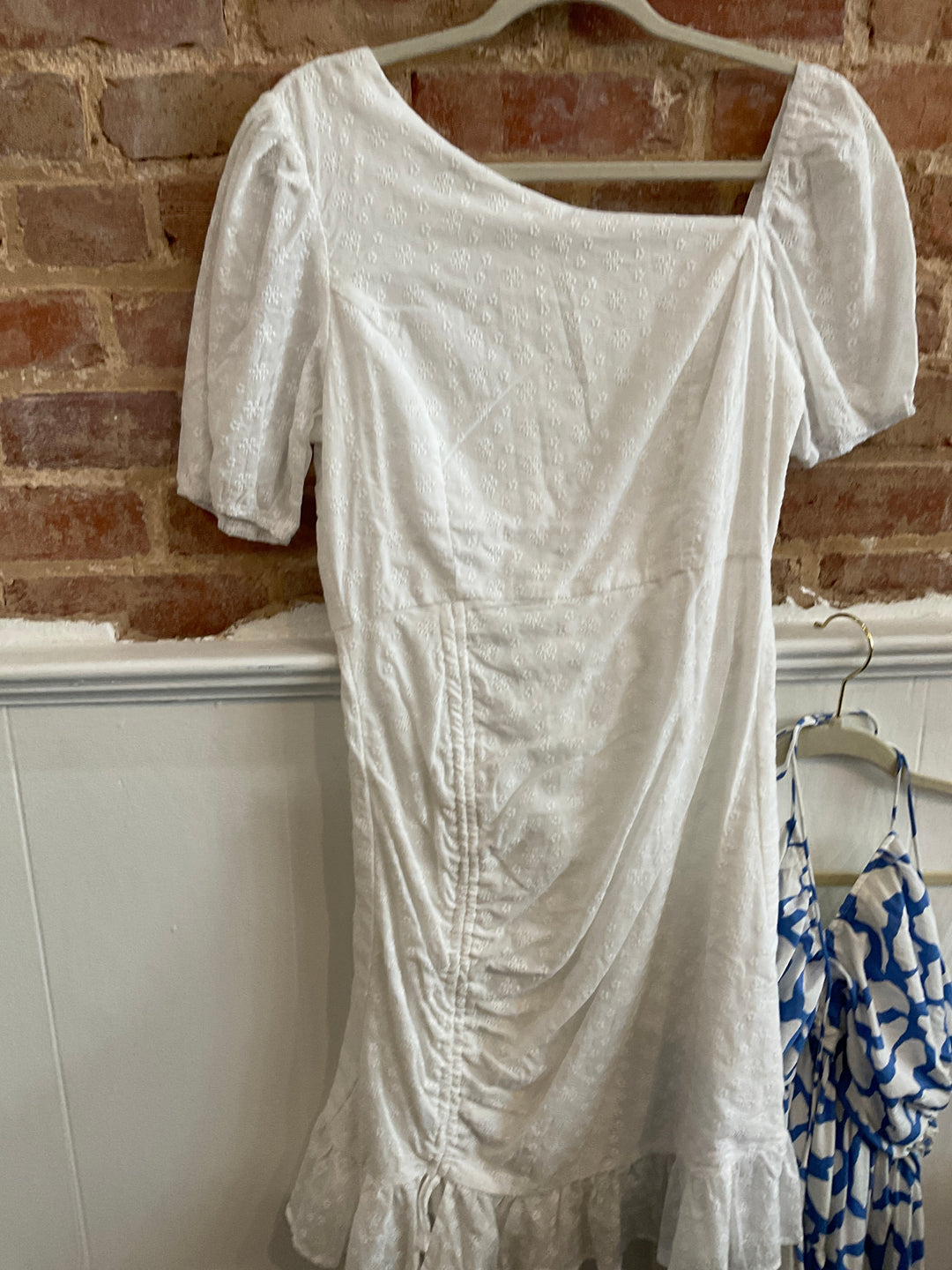 Cinched White Dress